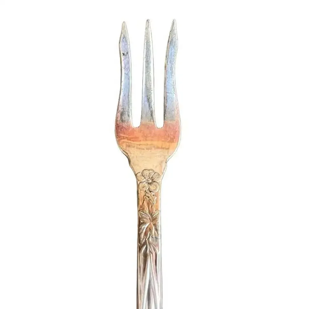 Fairfield Plate Silver Plated Floral Cocktail Fork
